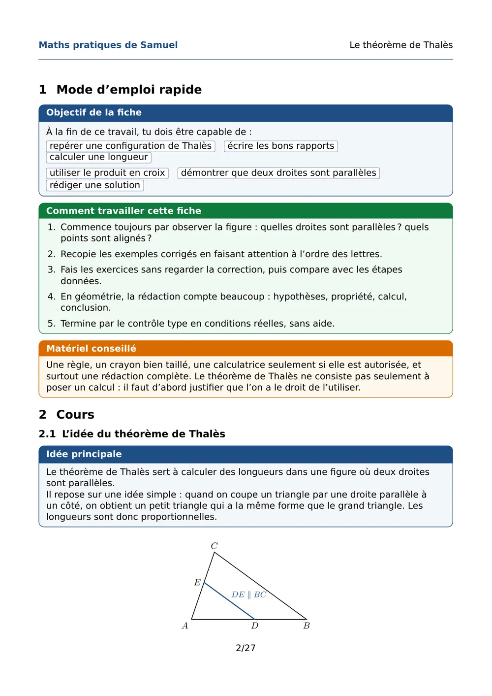 Page 3 de l'exemple de fiche Thalès