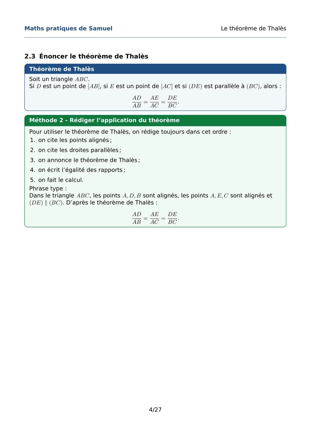 Page 5 de l'exemple de fiche Thalès