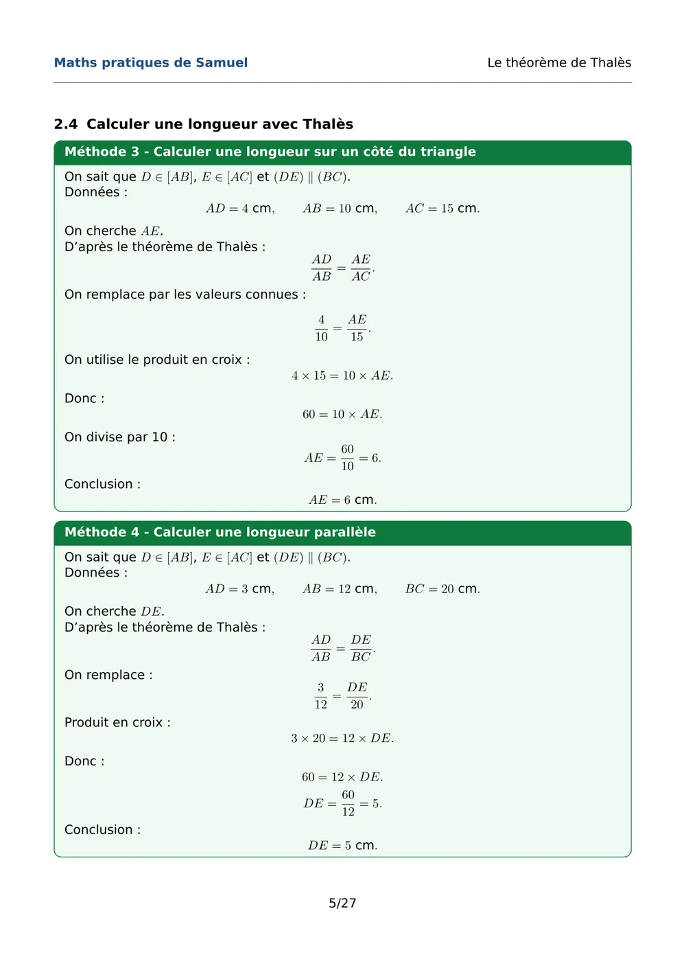 Page 6 de l'exemple de fiche Thalès