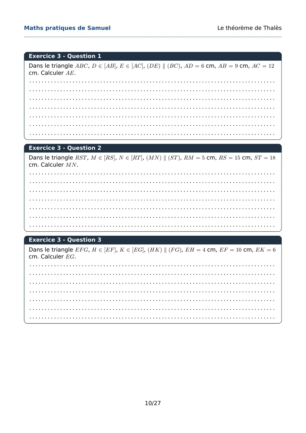 Page 11 de l'exemple de fiche Thalès