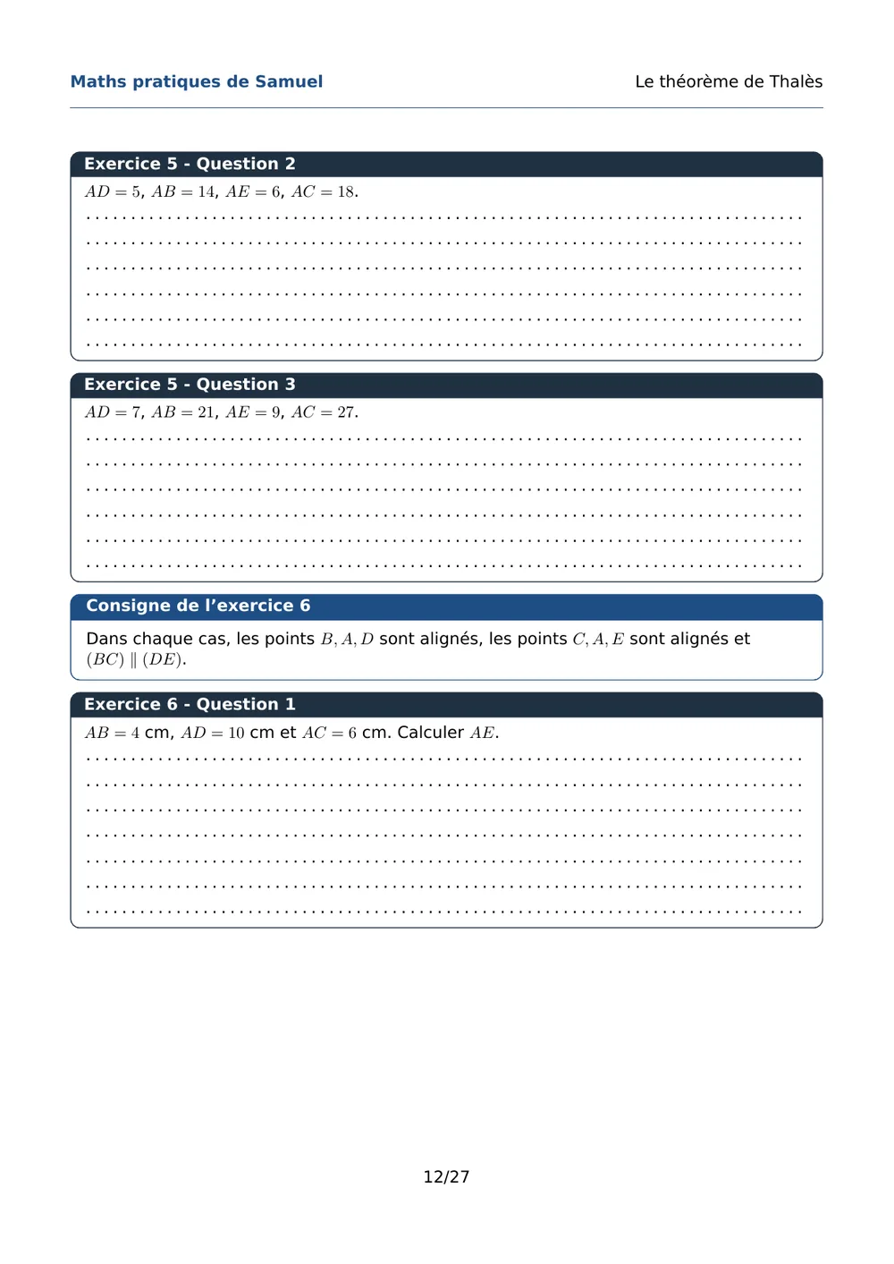 Page 13 de l'exemple de fiche Thalès
