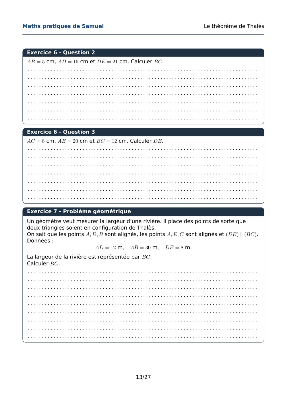 Page 14 de l'exemple de fiche Thalès