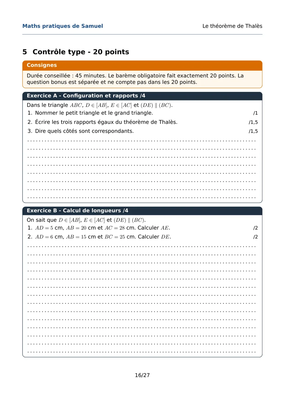 Page 17 de l'exemple de fiche Thalès