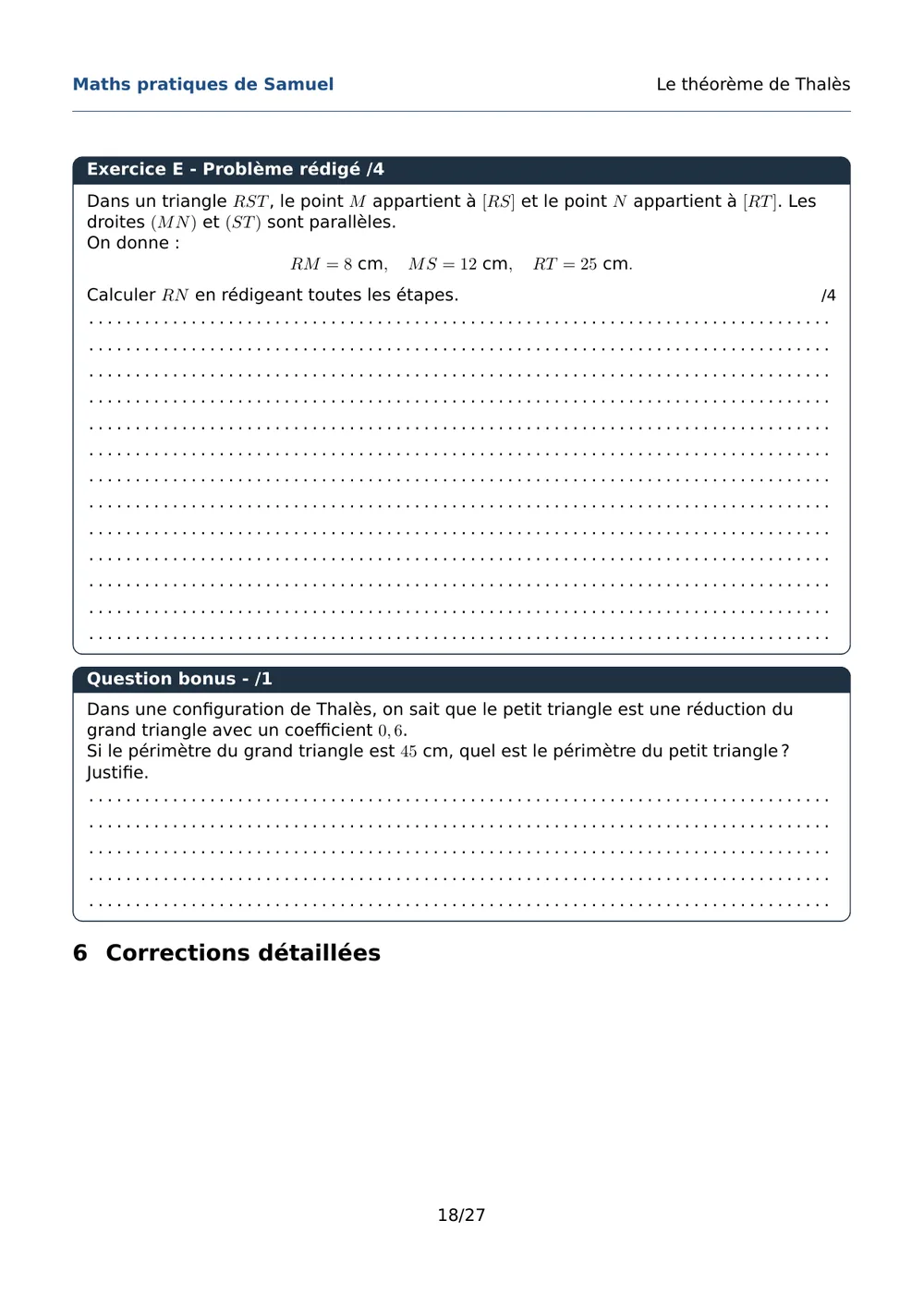 Page 19 de l'exemple de fiche Thalès