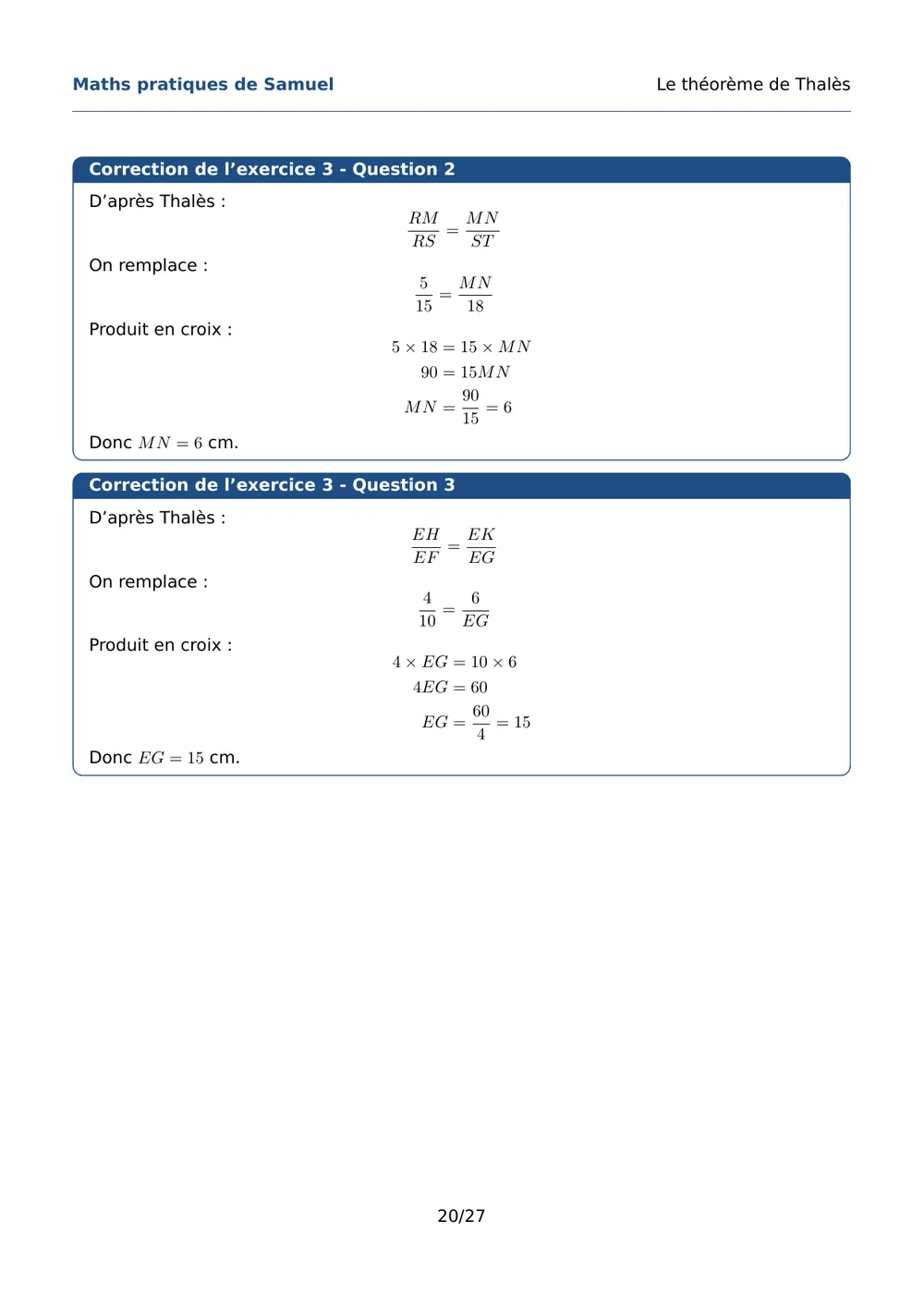 Page 21 de l'exemple de fiche Thalès