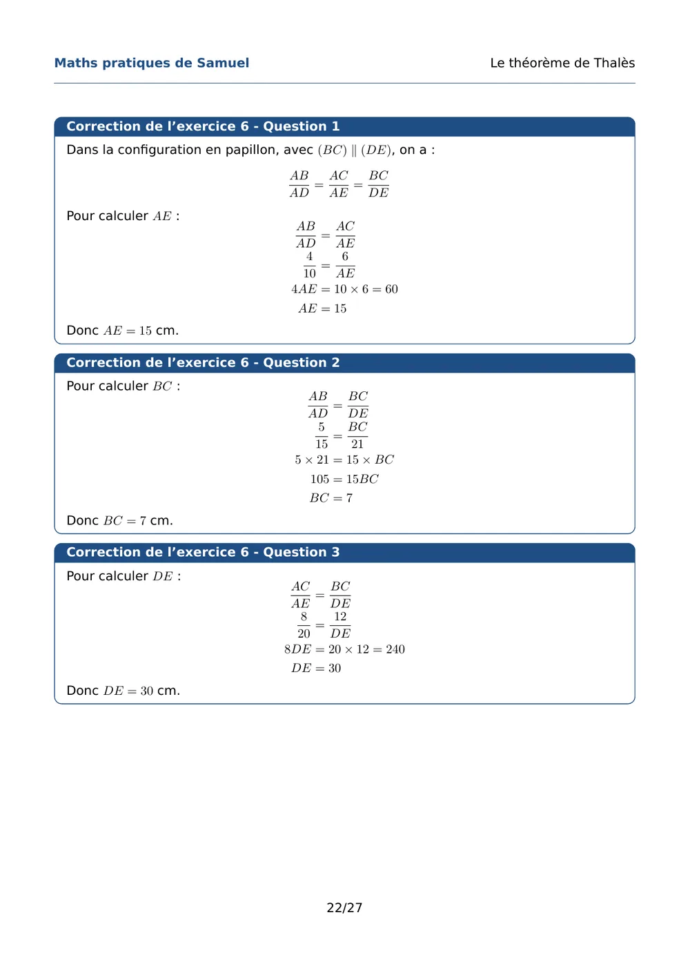 Page 23 de l'exemple de fiche Thalès