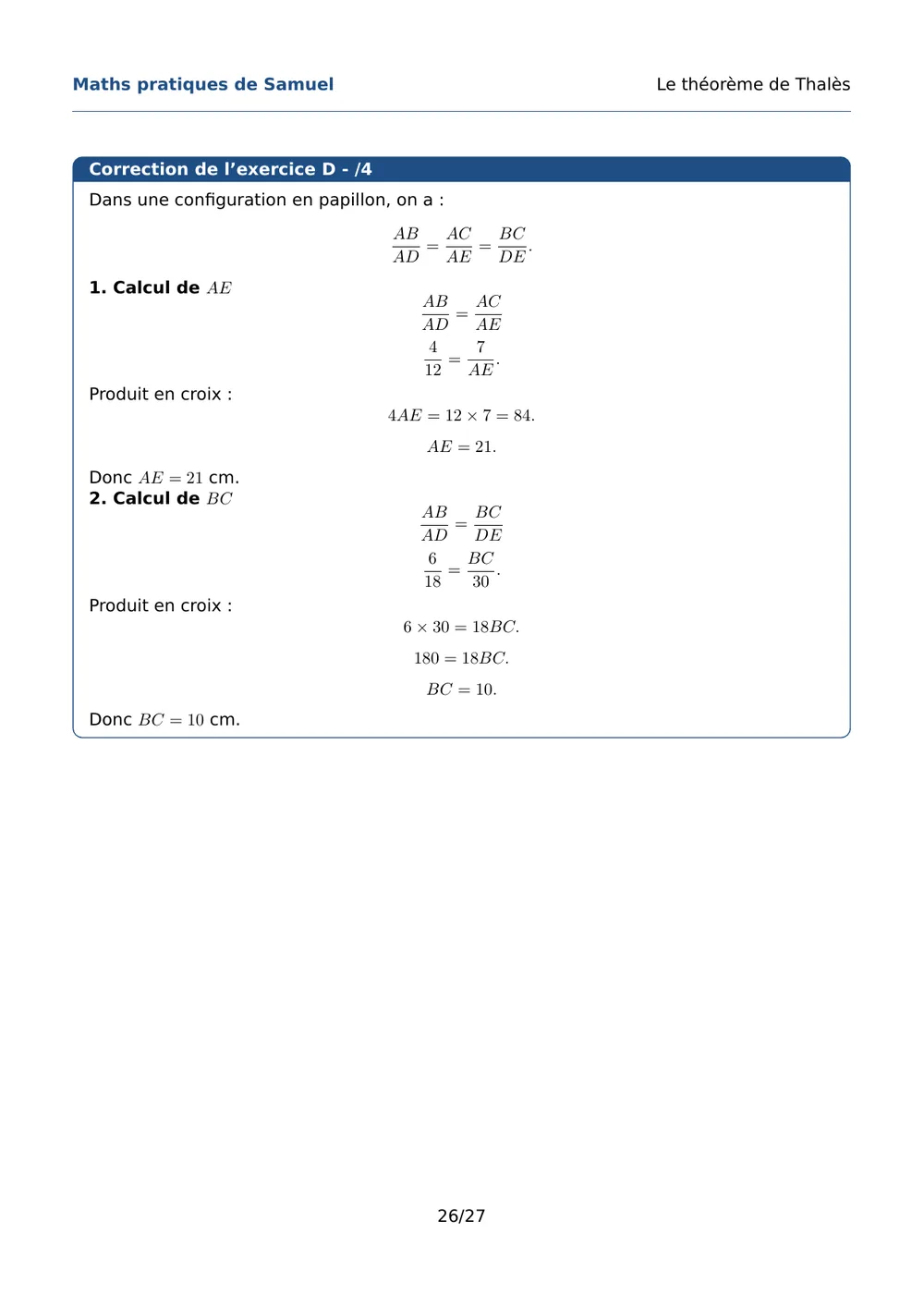 Page 27 de l'exemple de fiche Thalès